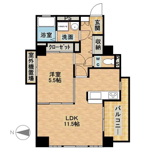 AQUA STAGE I(1LDK/7階)の間取り写真