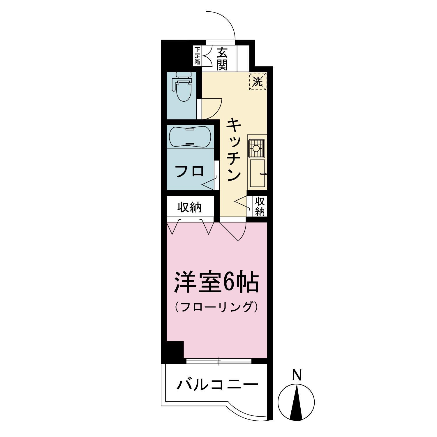 ブライトヴィラ元住吉(1K/3階)の間取り写真