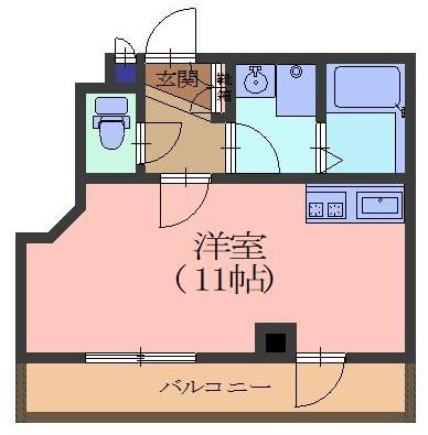 ツインズハウス(ワンルーム/4階)の間取り写真