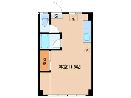 ブリシア(ワンルーム/2階)の間取り写真