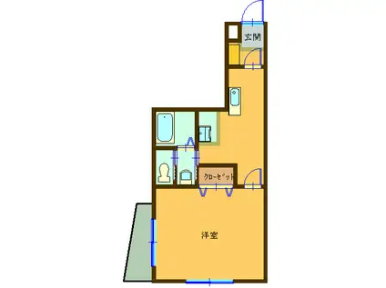 ガーデンパークフジ(1K/1階)の間取り写真