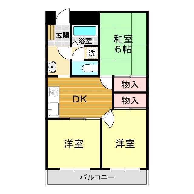 じゃがいも畑(3DK/2階)の間取り写真