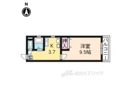 エクセル錦(1K/2階)の間取り写真