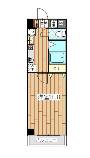 グランフォルム東林間(1K/2階)の間取り写真