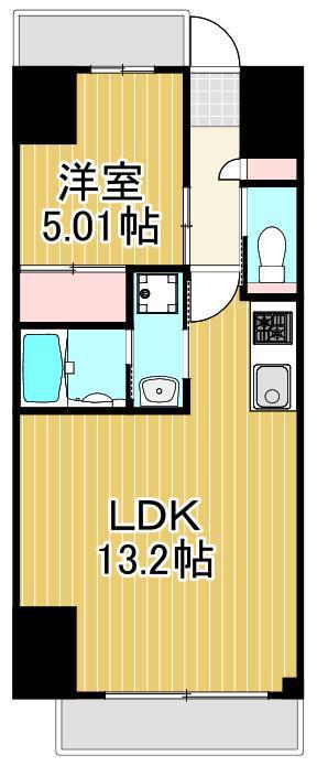プレジオ西新井(1LDK/12階)の間取り写真