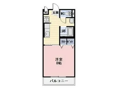 トワ・アモール(1K/2階)の間取り写真