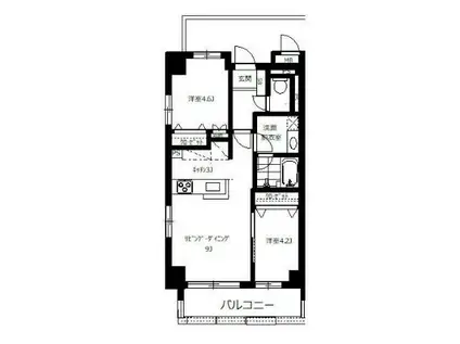 メゼリテ表参道(1SLDK/3階)の間取り写真