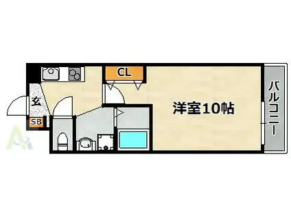 リアライズ神戸サウス(1K/3階)の間取り写真