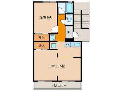 グランテラス(1LDK/2階)の間取り写真