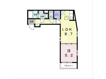 オーレヴィア(1LDK/3階)の間取り写真