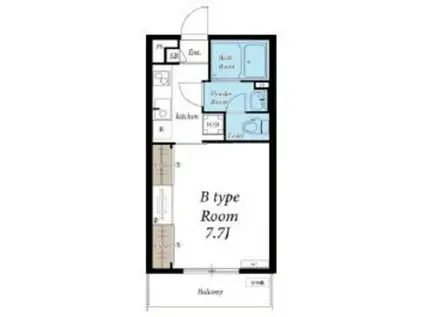 JR京浜東北線 蕨駅 徒歩19分 3階建 築9年(1K/2階)の間取り写真
