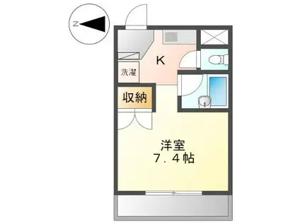 TOWNみやび(1K/3階)の間取り写真