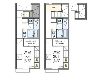 レオパレスTAKA(1K/2階)の間取り写真
