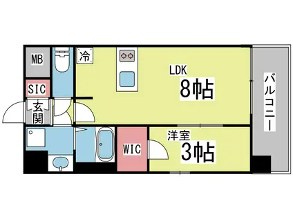 ARTIZA王子公園D.C(1LDK/10階)の間取り写真