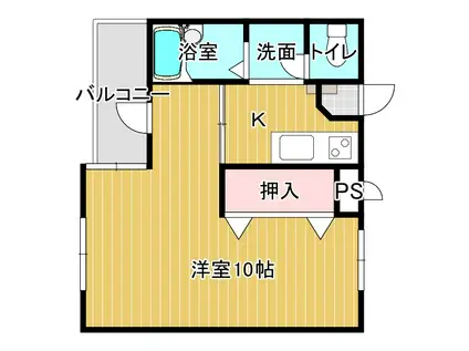 メゾンキャンパスII(1K/2階)の間取り写真