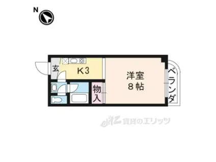 シャトー・エスポワール(1K/2階)の間取り写真