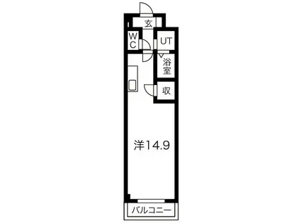 サン オレンジ ヒルズ(1K/2階)の間取り写真