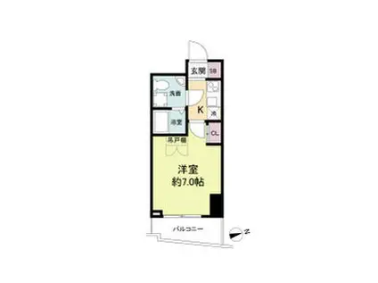 セレニテ難波プリエ(1K/2階)の間取り写真