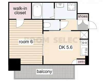 エステムプラザ名古屋駅前プライムタワー(1DK/10階)の間取り写真