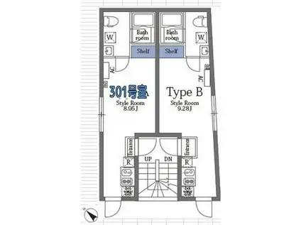 セレーノ上高田(ワンルーム/2階)の間取り写真