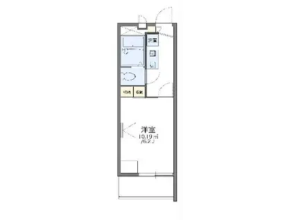 レオパレスMINAMINOII(1K/3階)の間取り写真