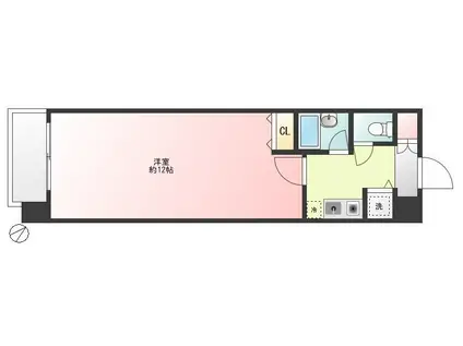テラス品川(1K/5階)の間取り写真