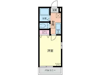 コスモAOI東神奈川(1K/3階)の間取り写真