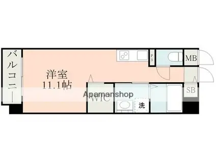 PROSPERITA(ワンルーム/2階)の間取り写真