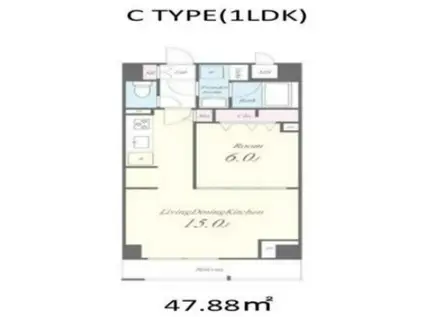 JPT RESIDENCE(1LDK/8階)の間取り写真