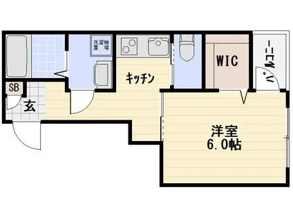 HEBELMAISONNOBU(1K/3階)の間取り写真