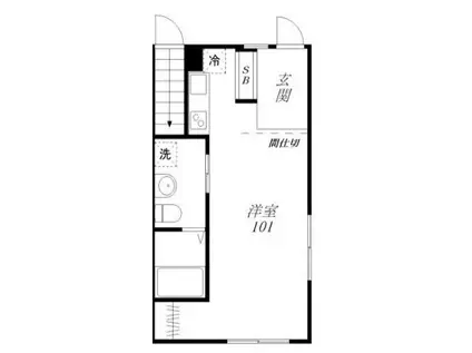 DREAMIA千歳烏山ードリーミア千歳烏山-(ワンルーム/1階)の間取り写真