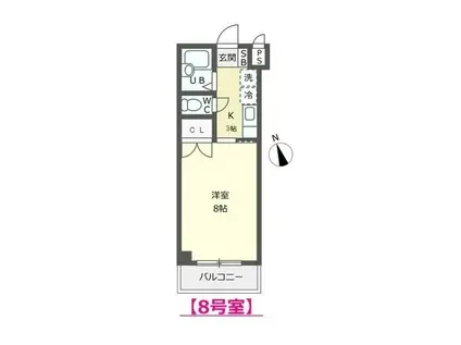 リビエールたち(1K/1階)の間取り写真