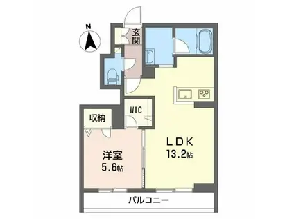 スマイリング桜田B(1LDK/1階)の間取り写真