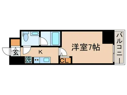 ジェノヴィア金町(1K/5階)の間取り写真