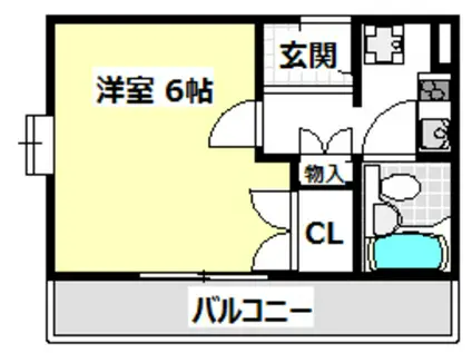 第2山本ビル(1K/3階)の間取り写真