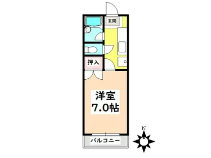 ユーハウス(1K/1階)の間取り写真