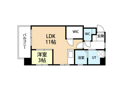 プリンシピオ赤坂(1LDK/4階)の間取り写真