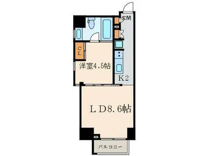 コートモデリア広尾(1LDK/3階)の間取り写真