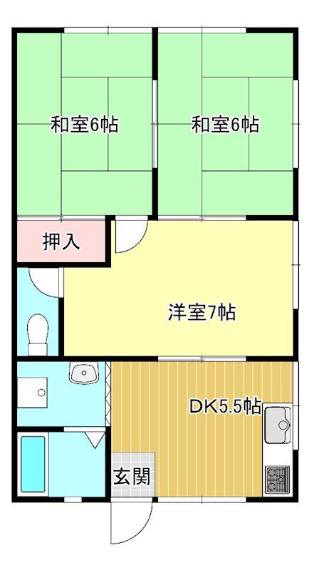 ウイズはかざ(3DK/1階)の間取り写真