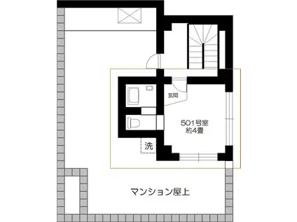 ウェルハウス芝(ワンルーム/5階)の間取り写真