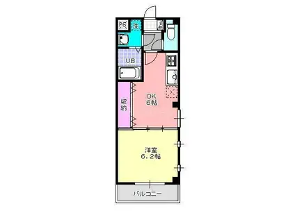 PARATENZA西千葉(1DK/3階)の間取り写真