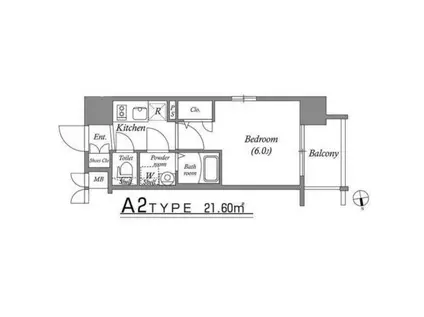 エスリード新大阪グランファースト(1K/6階)の間取り写真