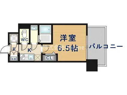 レジュールアッシュ緑橋駅前(1K/10階)の間取り写真