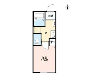 クレストールNB(1K/2階)の間取り写真