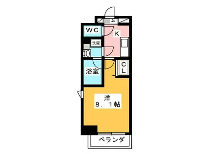 スカイコート蔵前II(1K/12階)の間取り写真