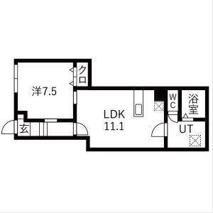 アイリス渋谷(1LDK/1階)の間取り写真