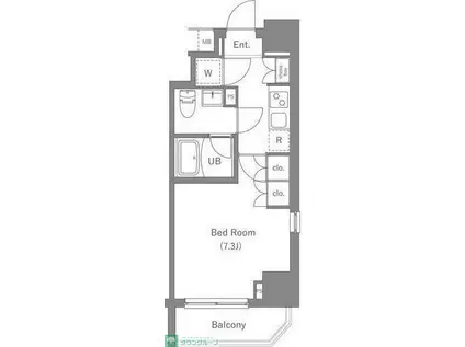ARKMARK国分寺(1K/10階)の間取り写真