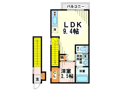 エムズヴィラ 当社管理物件(1LDK/1階)の間取り写真