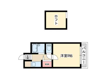 ロフトサヨ(1K/4階)の間取り写真