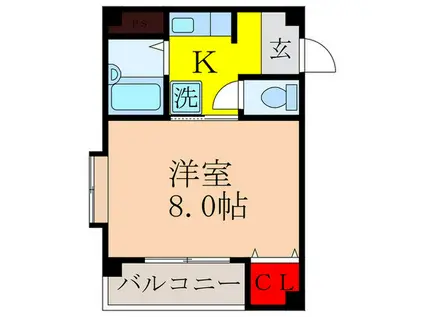 INFINI V(1K/2階)の間取り写真